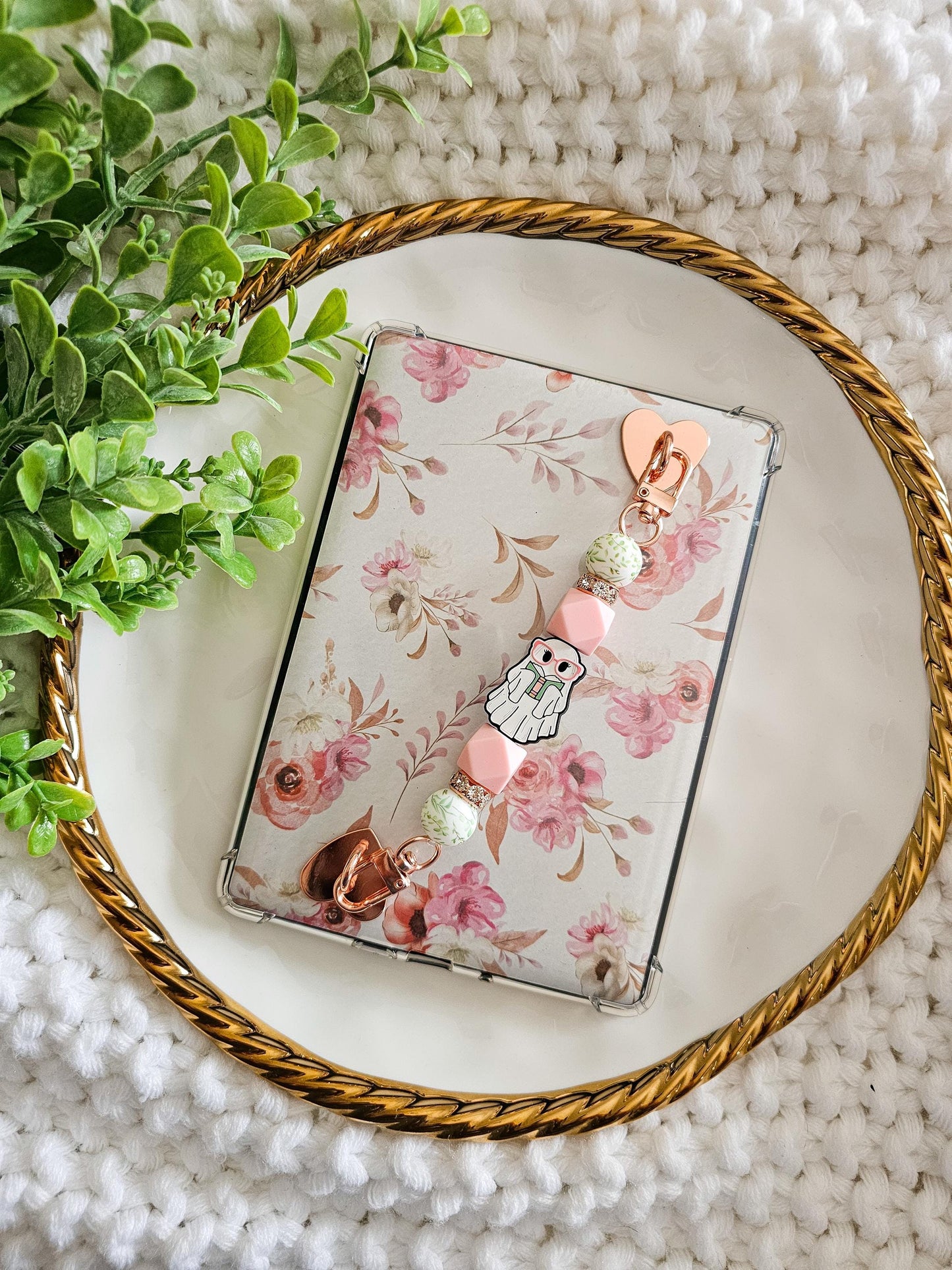 Blushing Book Ghost Kindle Strap