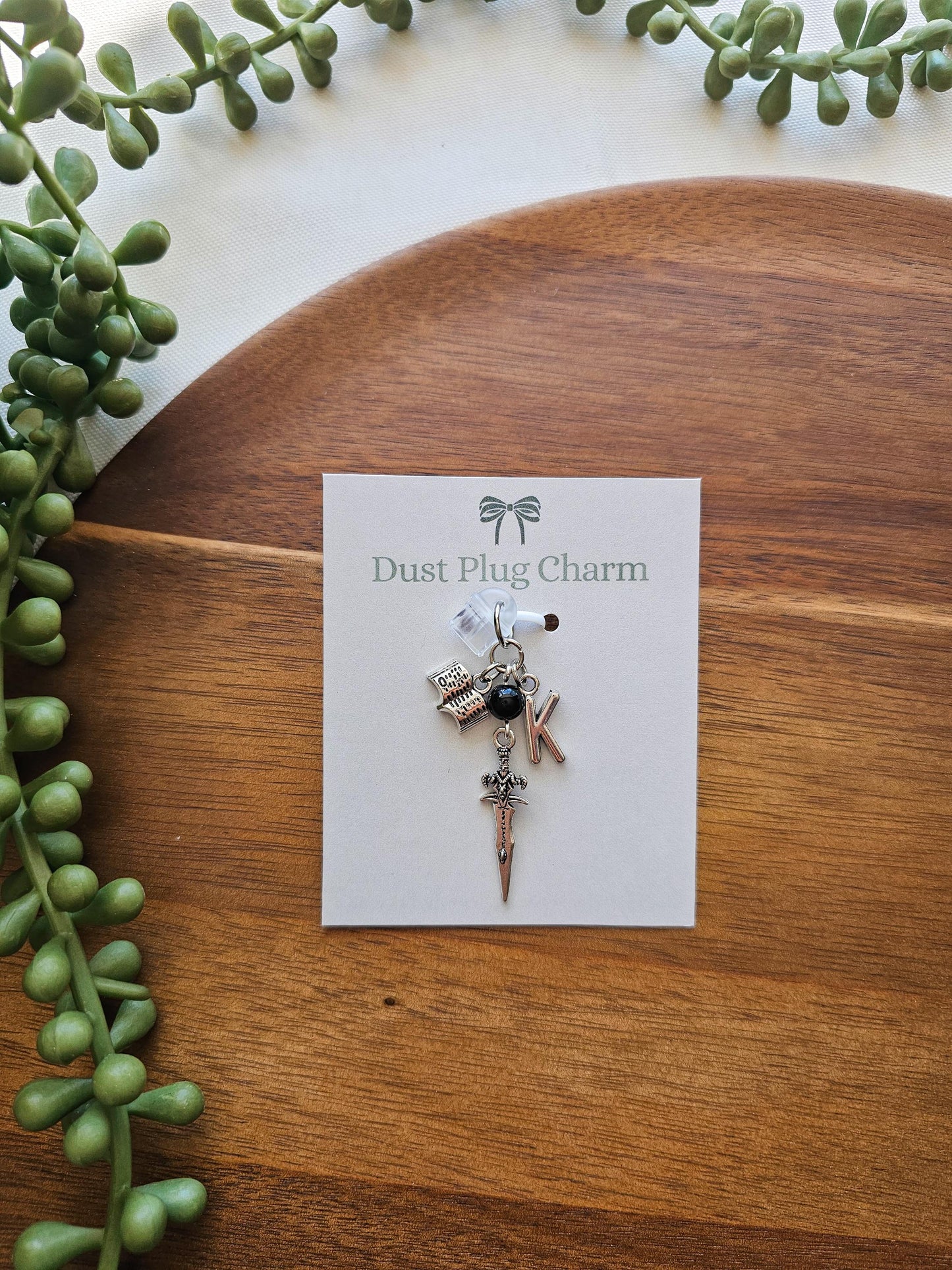 Silver Dagger Charm Stack