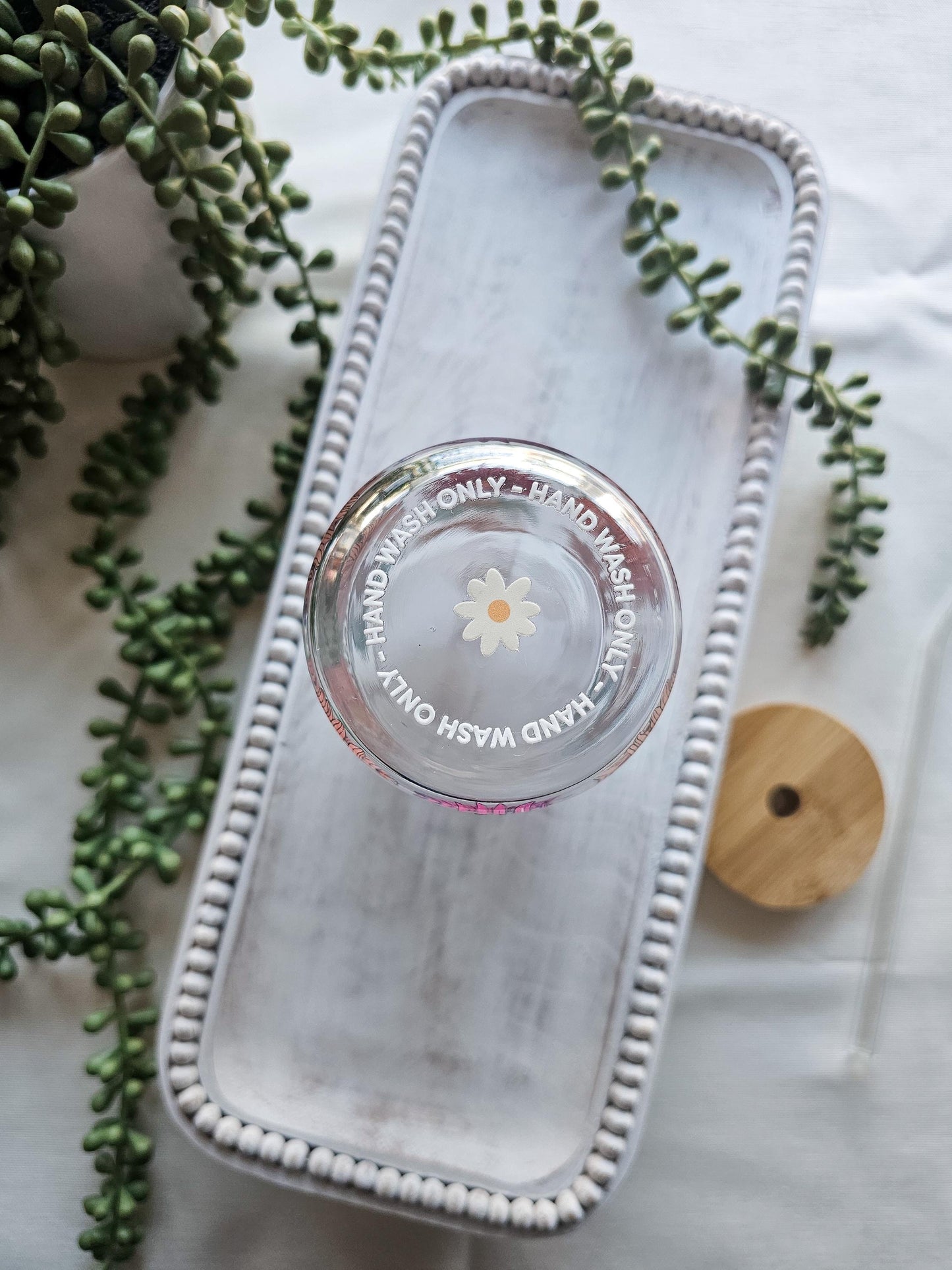 Peace & Kindness Glass Coffee Cup