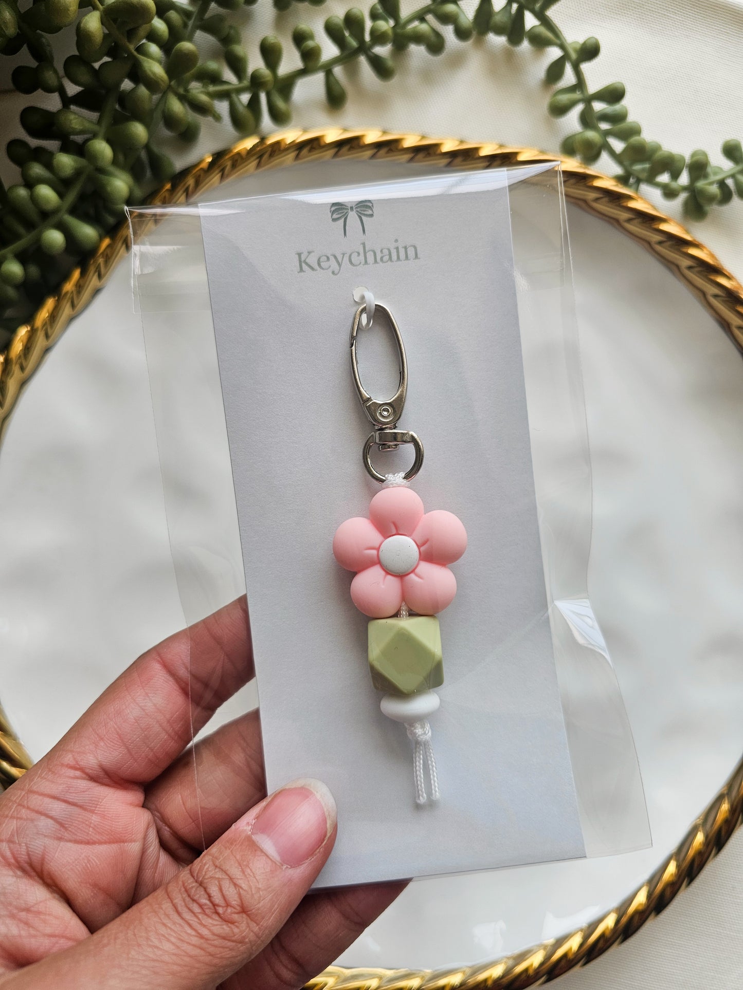 Pink Petals Kindle Buddy Keychain