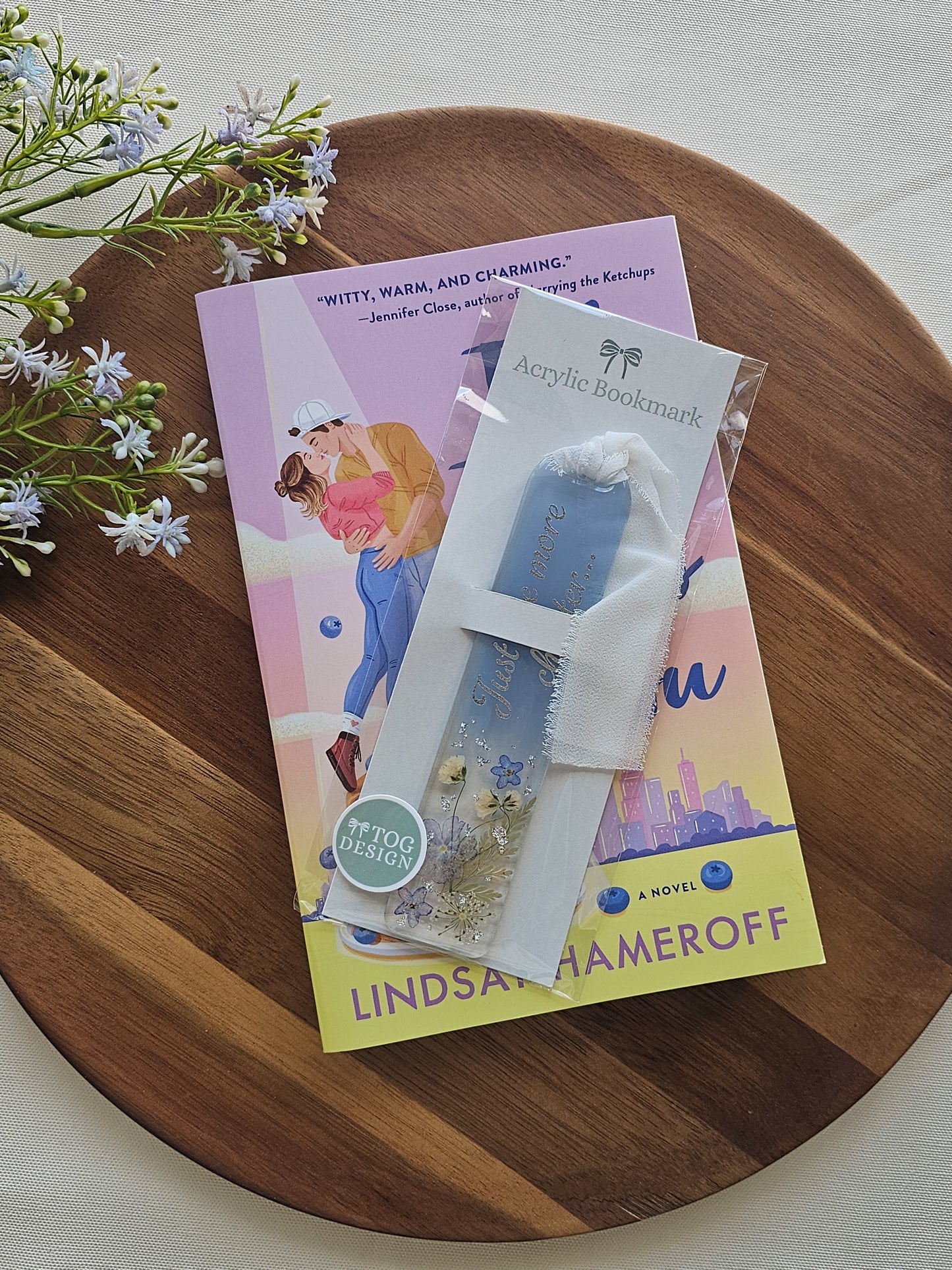 Periwinkle Pages Resin Bookmark
