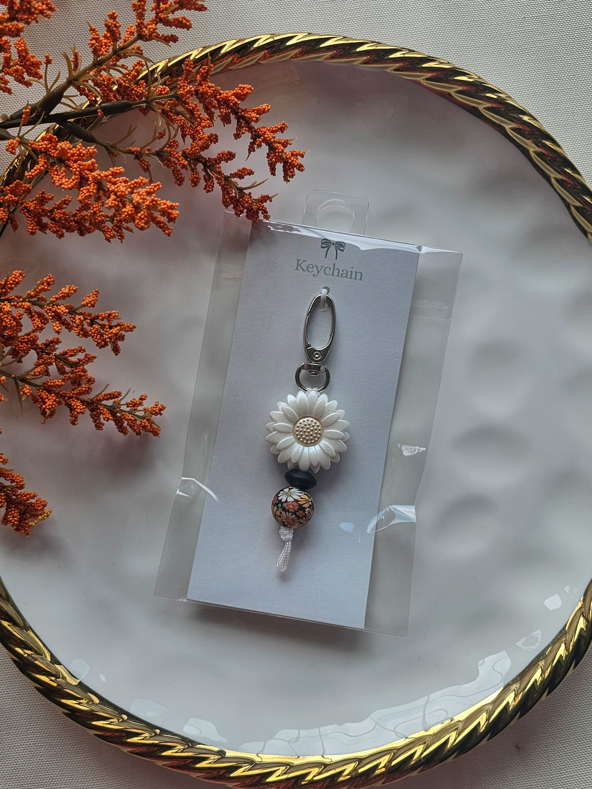 Autumn Daisy Kindle Buddy Keychain