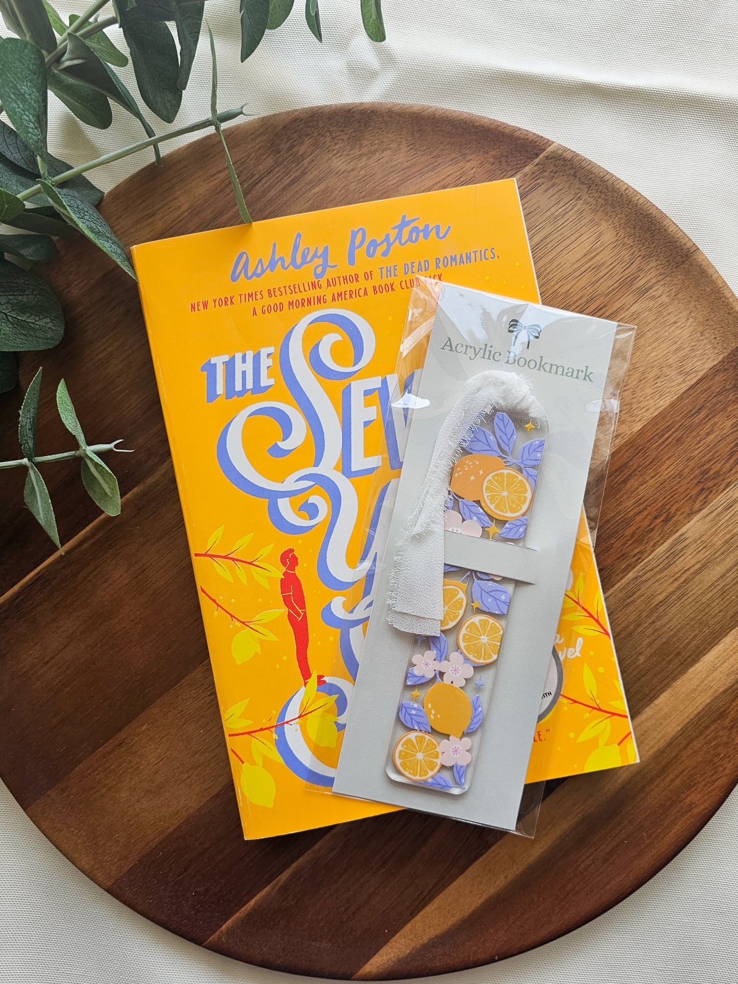 Lemon Blossoms Acrylic Bookmark
