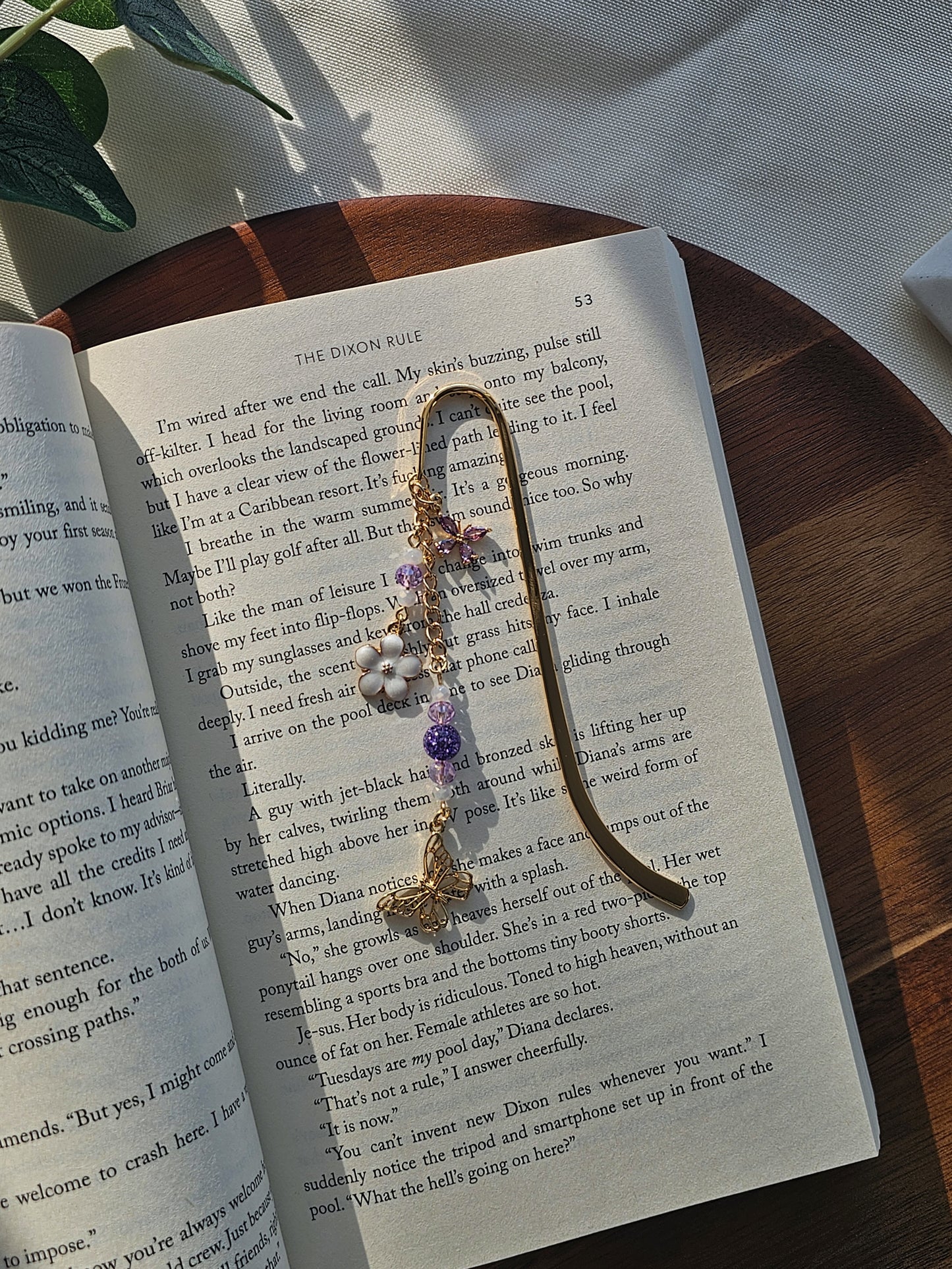 Petals & Wings Layered Charm Bookmark