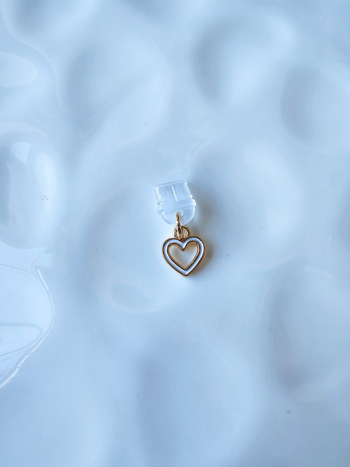White Heart Charm