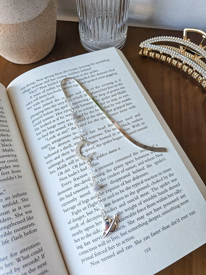 To The Moon & To Saturn Charm Bookmark