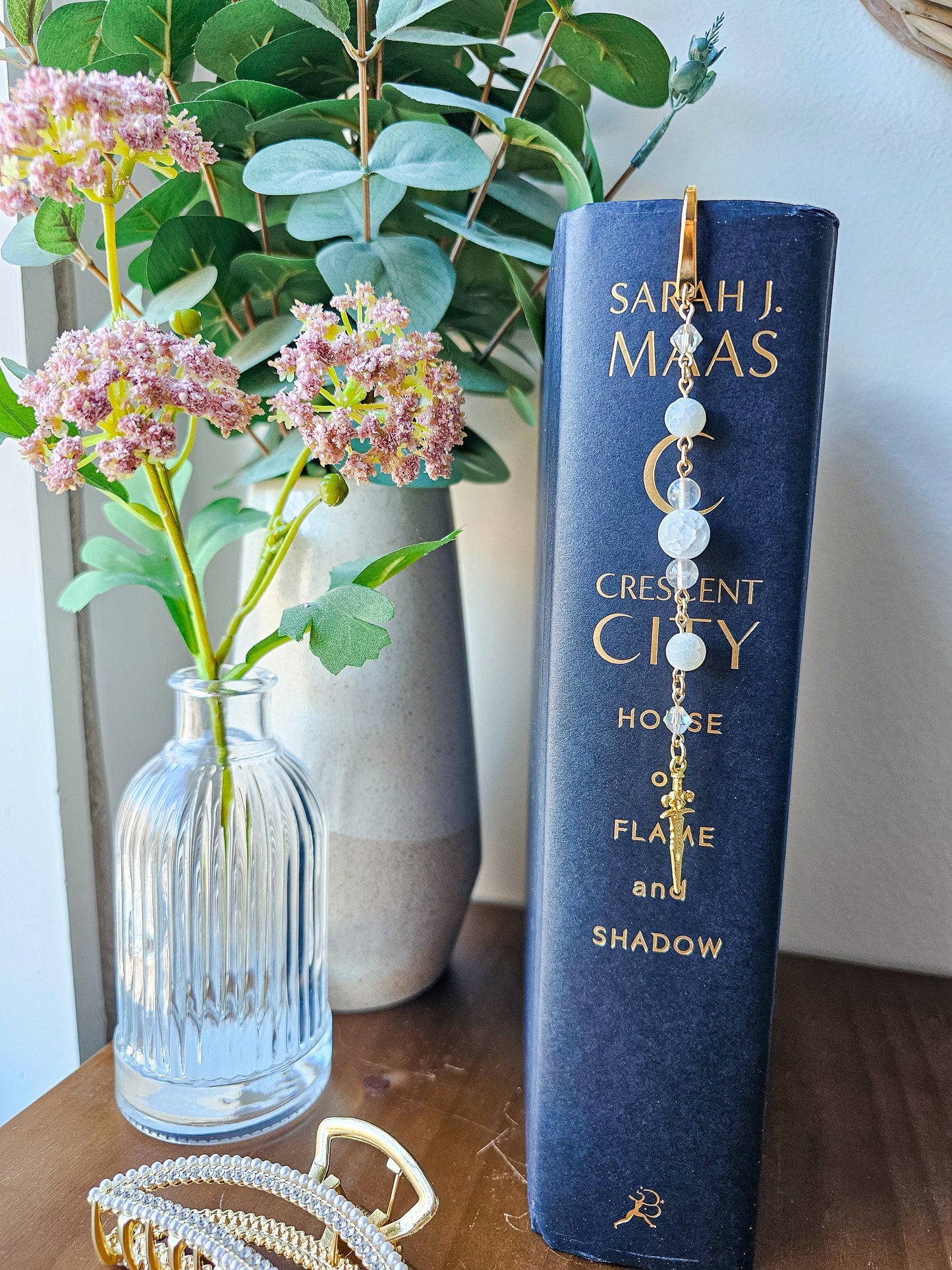 Gold Dagger Charm Bookmark