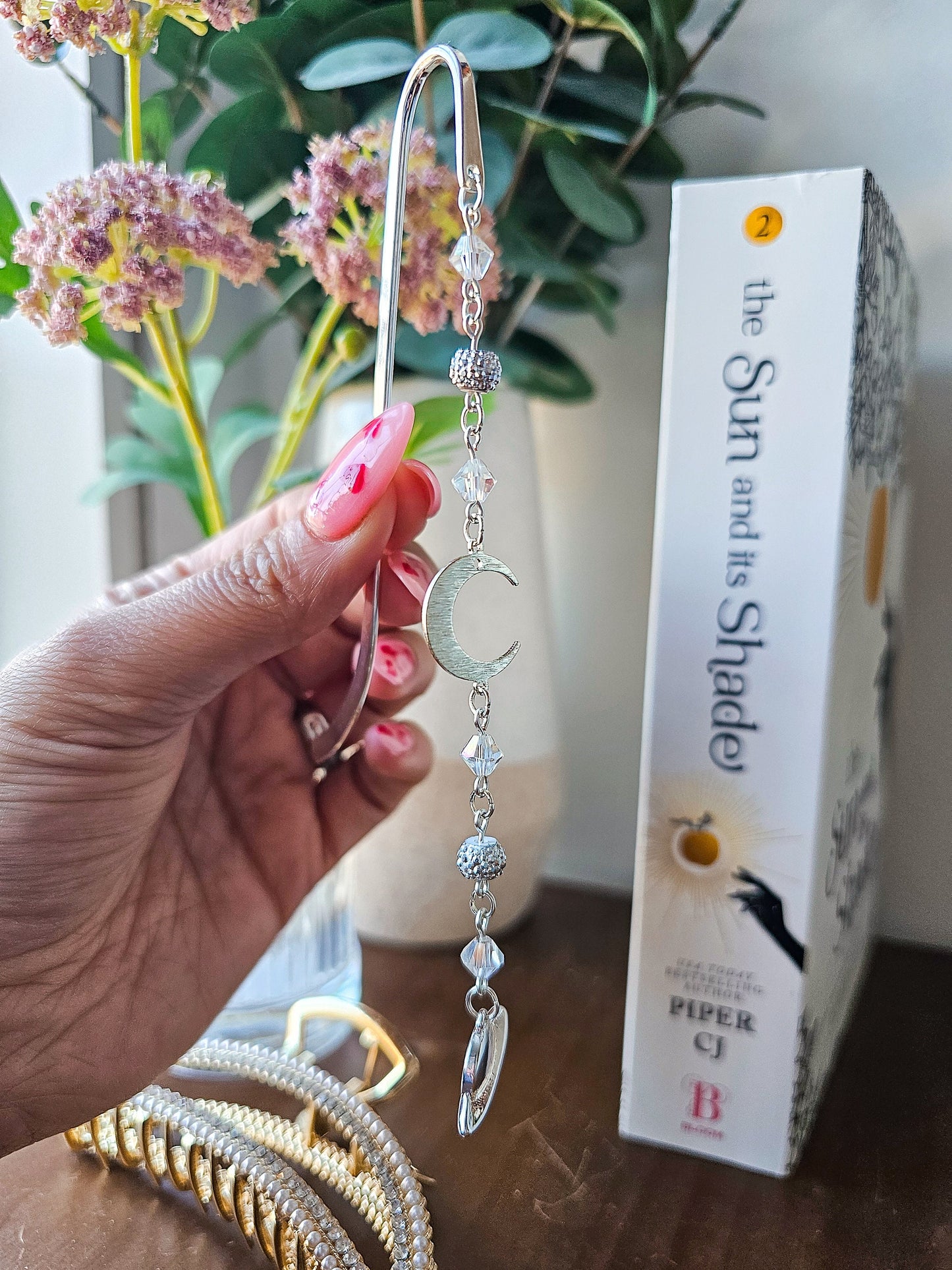 To The Moon & To Saturn Charm Bookmark