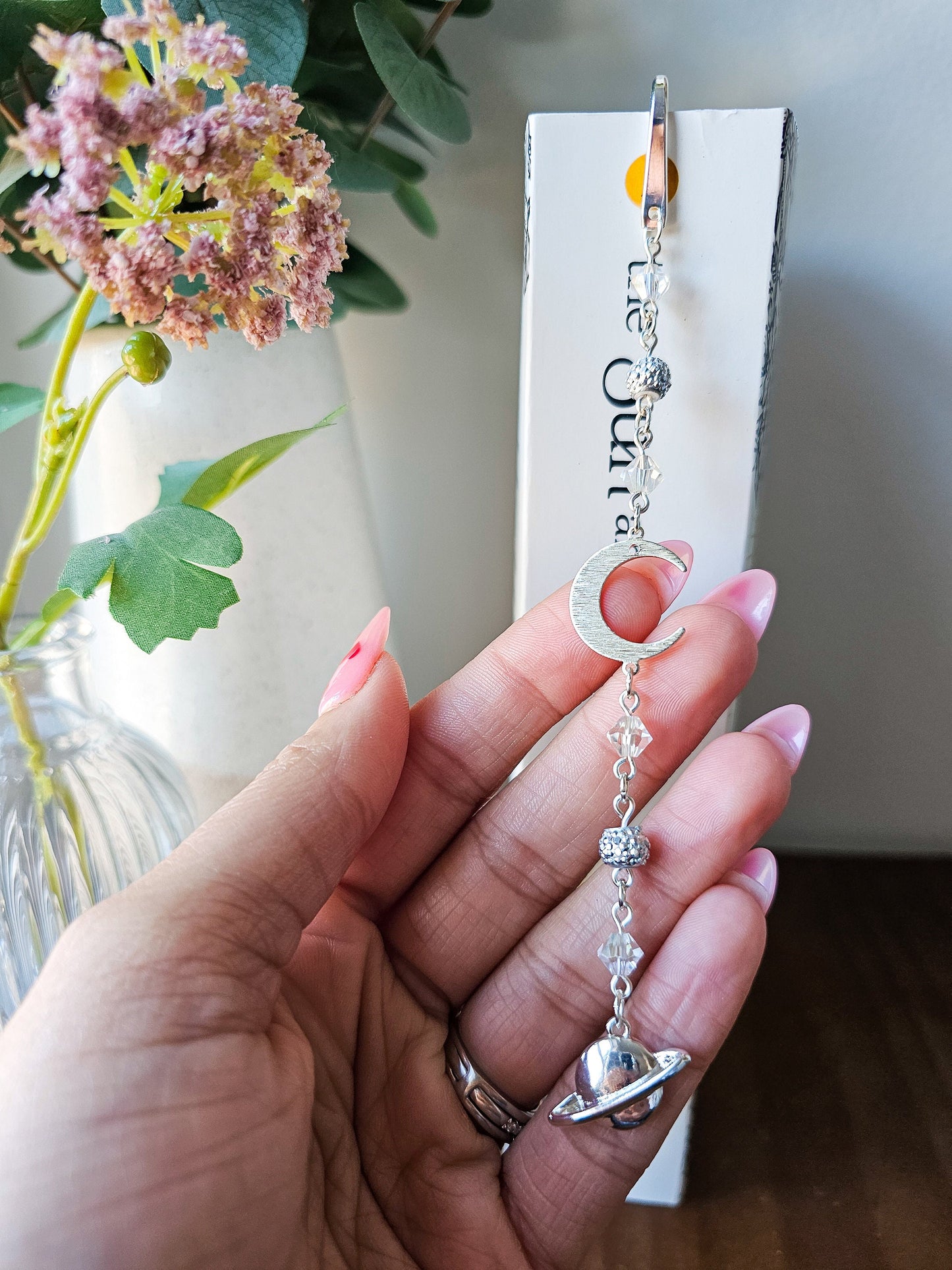To The Moon & To Saturn Charm Bookmark