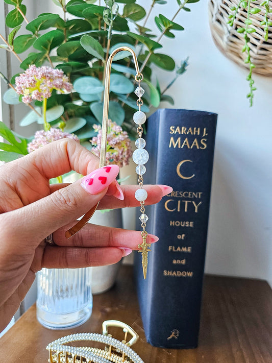 Gold Dagger Charm Bookmark