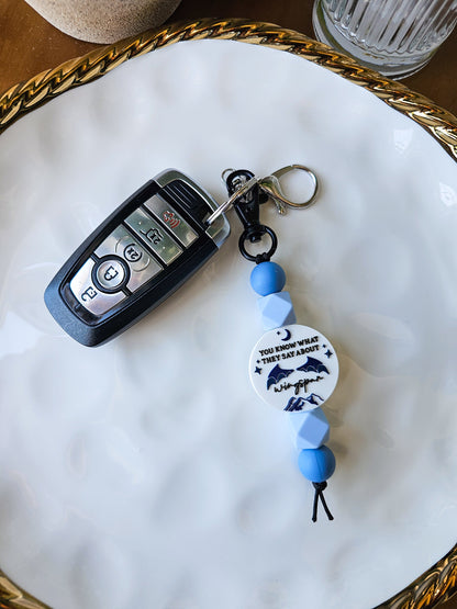 Wingspan Silicone Beaded Keychain, Gift Ideas, Key Accessories, Bookish Gifts