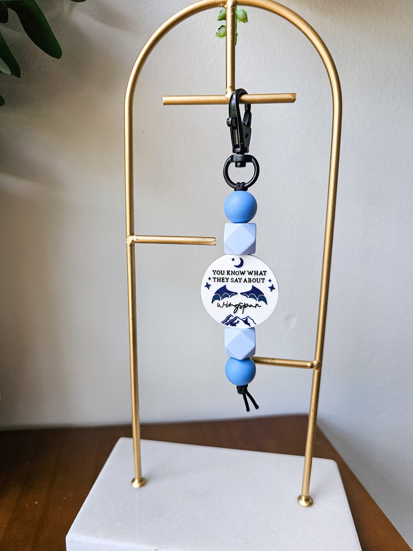 Wingspan Silicone Beaded Keychain, Gift Ideas, Key Accessories, Bookish Gifts