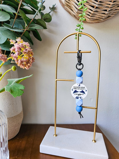 Wingspan Silicone Beaded Keychain, Gift Ideas, Key Accessories, Bookish Gifts