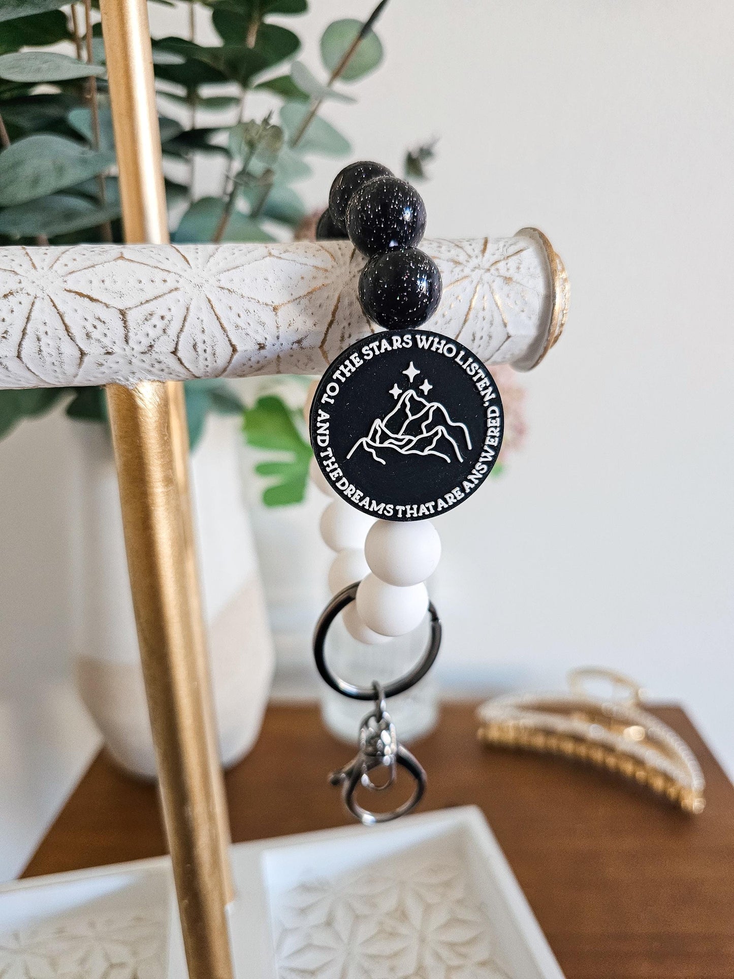 To The Stars Who Listen Wristlet Keychain