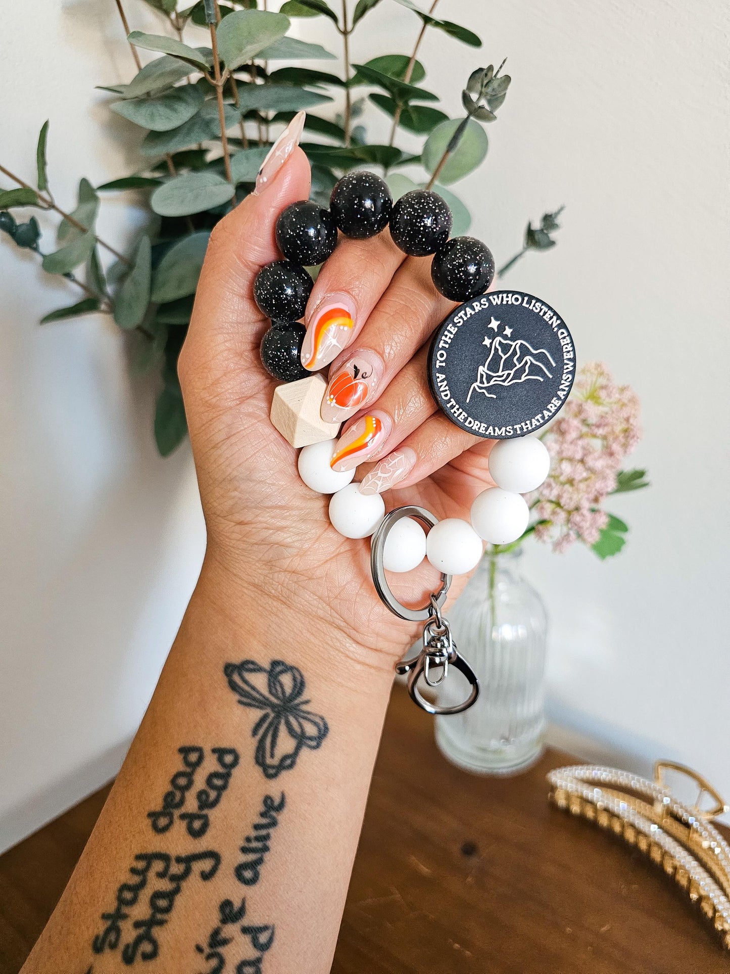 To The Stars Who Listen Wristlet Keychain