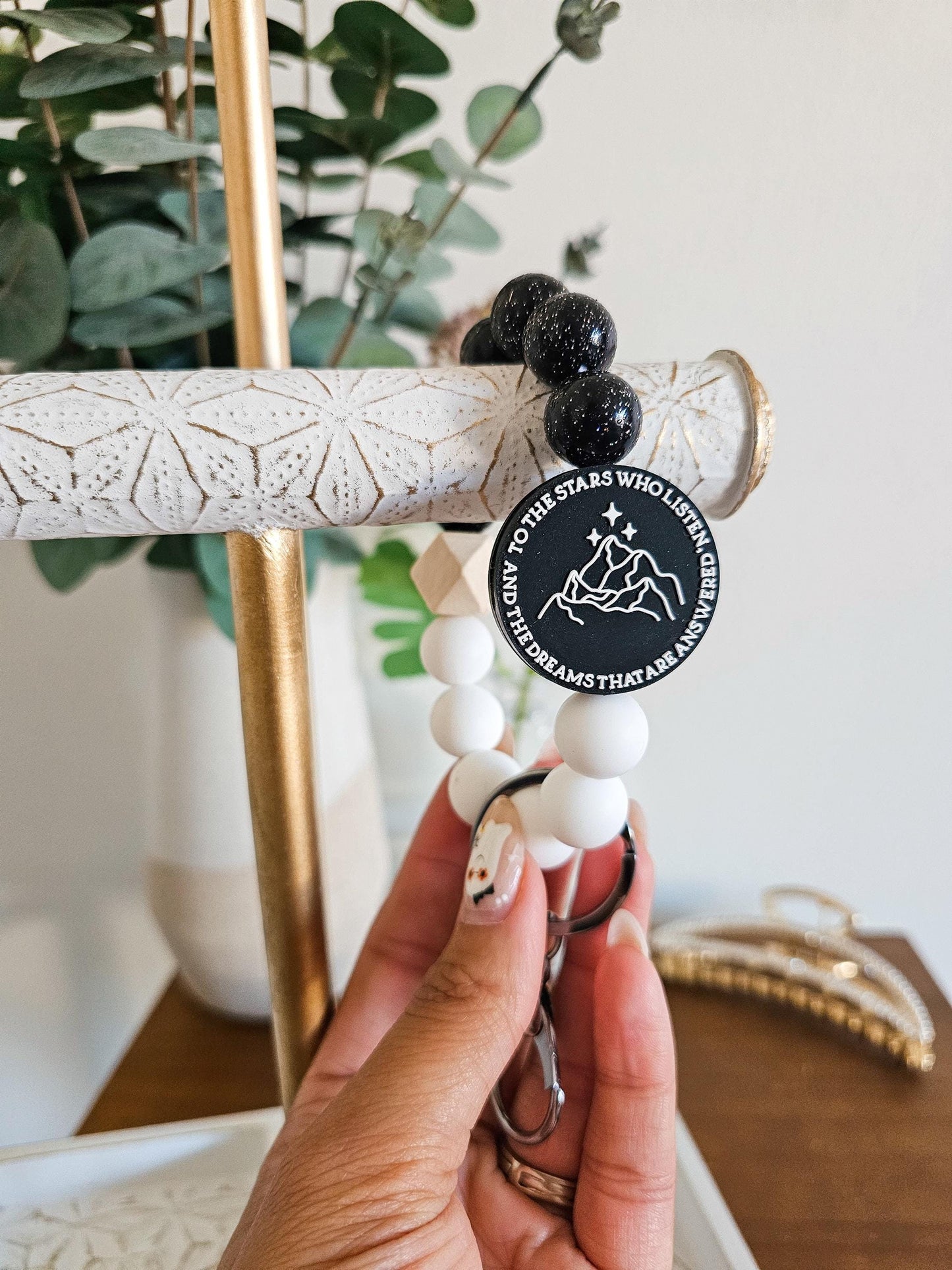 To The Stars Who Listen Wristlet Keychain