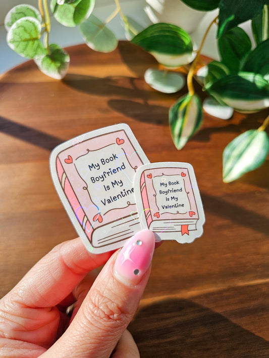 My Book Boyfriend Is My Valentine Sticker
