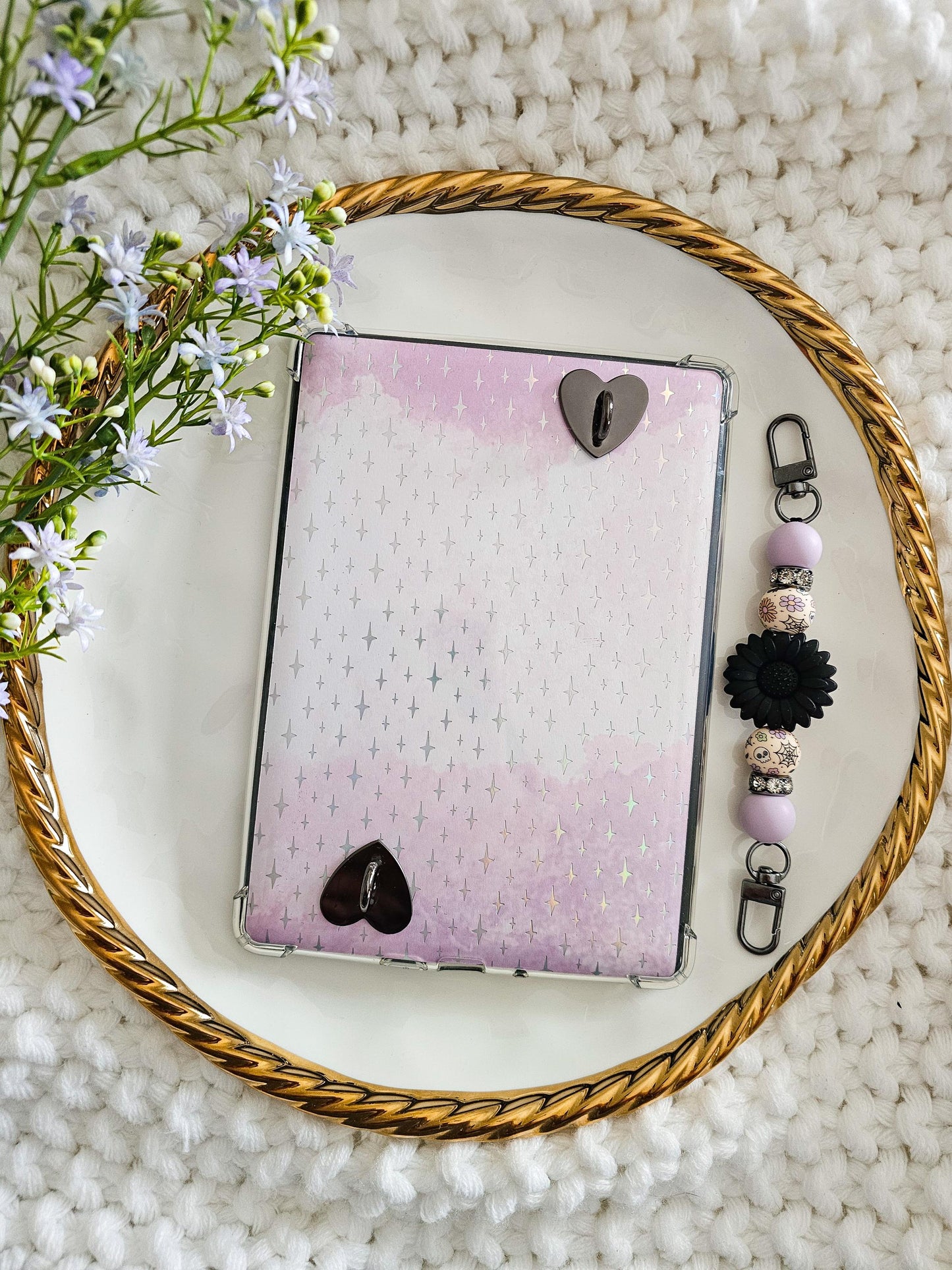 Black Sunflower Kindle Strap