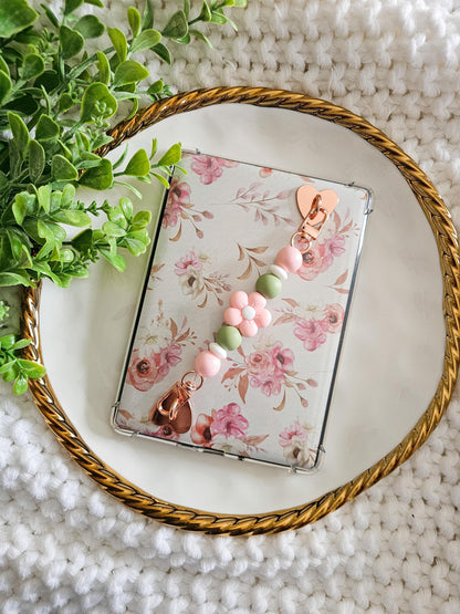 Pink Petals & Sage Kindle Strap