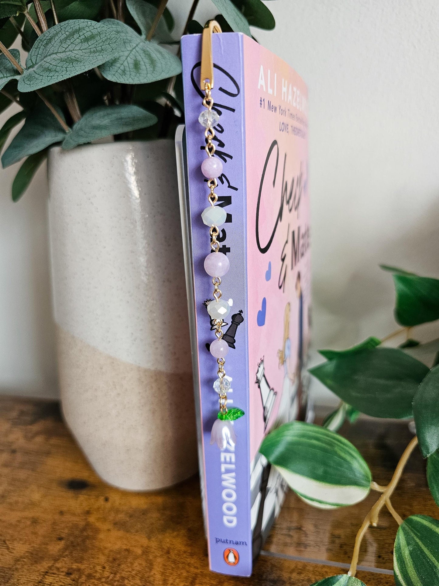 Purple Tulip Charm Bookmark