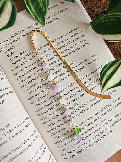 Purple Tulip Charm Bookmark
