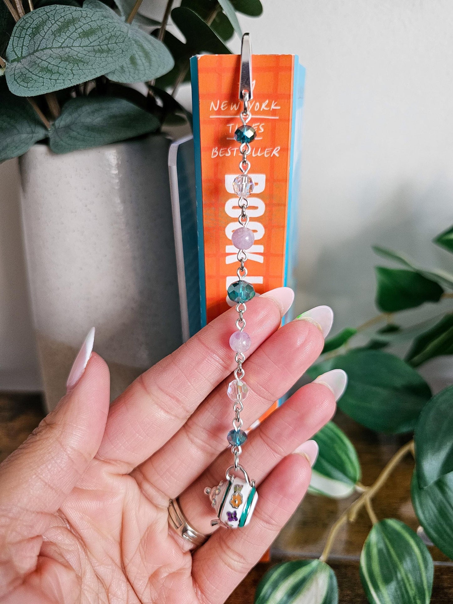 Steeped In Stories Charm Bookmark