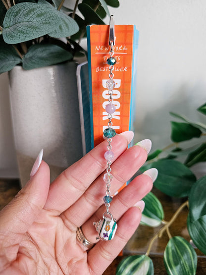 Steeped In Stories Charm Bookmark