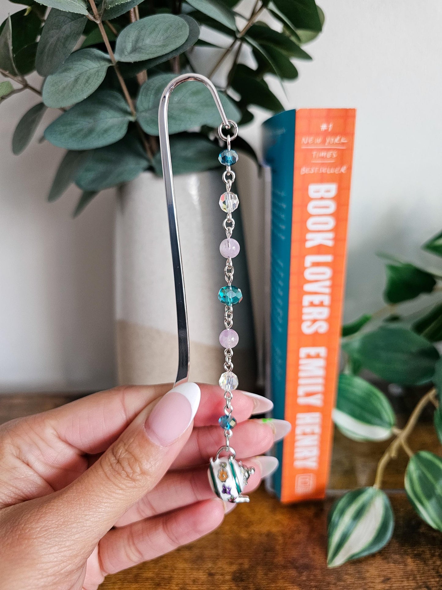 Steeped In Stories Charm Bookmark