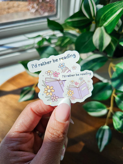 I'd Rather Be Reading Sticker