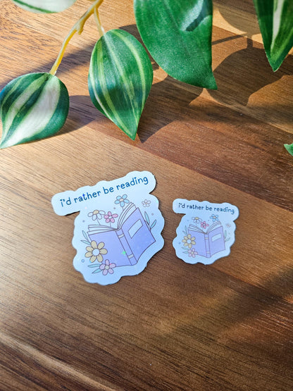I'd Rather Be Reading Sticker