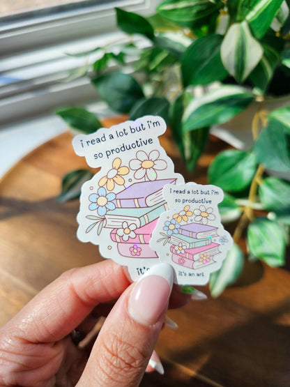 I Read A Lot But I'm So Productive Sticker