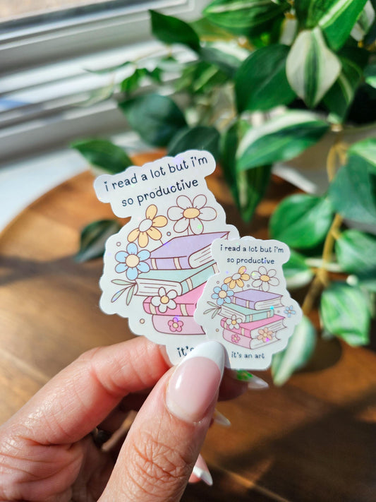 I Read A Lot But I'm So Productive Sticker