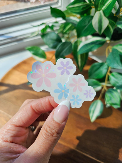 Pastel Daisy Cluster Sticker