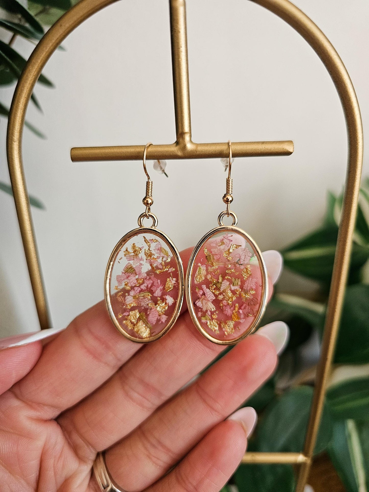 Francesca | Pressed Flower Resin Earrings