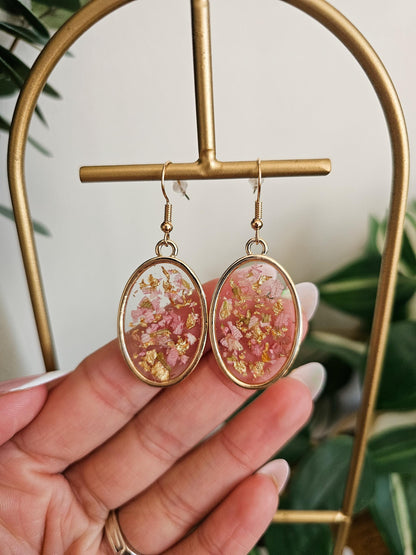 Francesca | Pressed Flower Resin Earrings