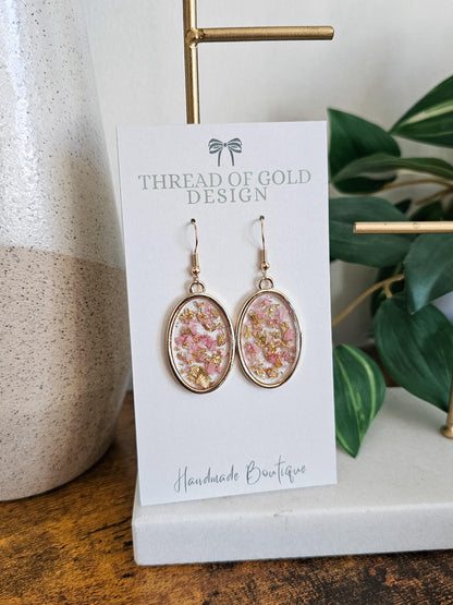 Francesca | Pressed Flower Resin Earrings