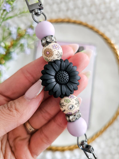 Black Sunflower Kindle Strap