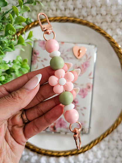 Pink Petals & Sage Kindle Strap