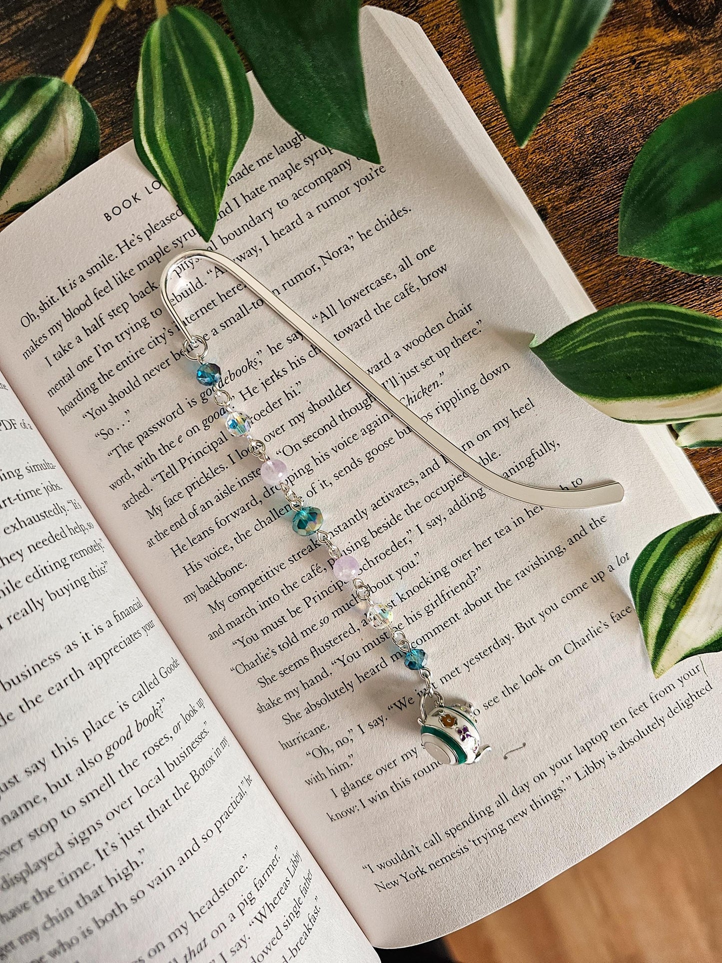 Steeped In Stories Charm Bookmark