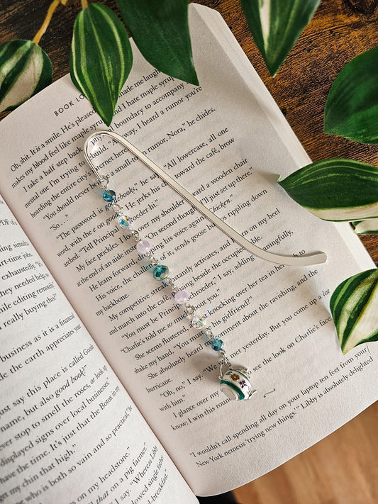 Steeped In Stories Charm Bookmark