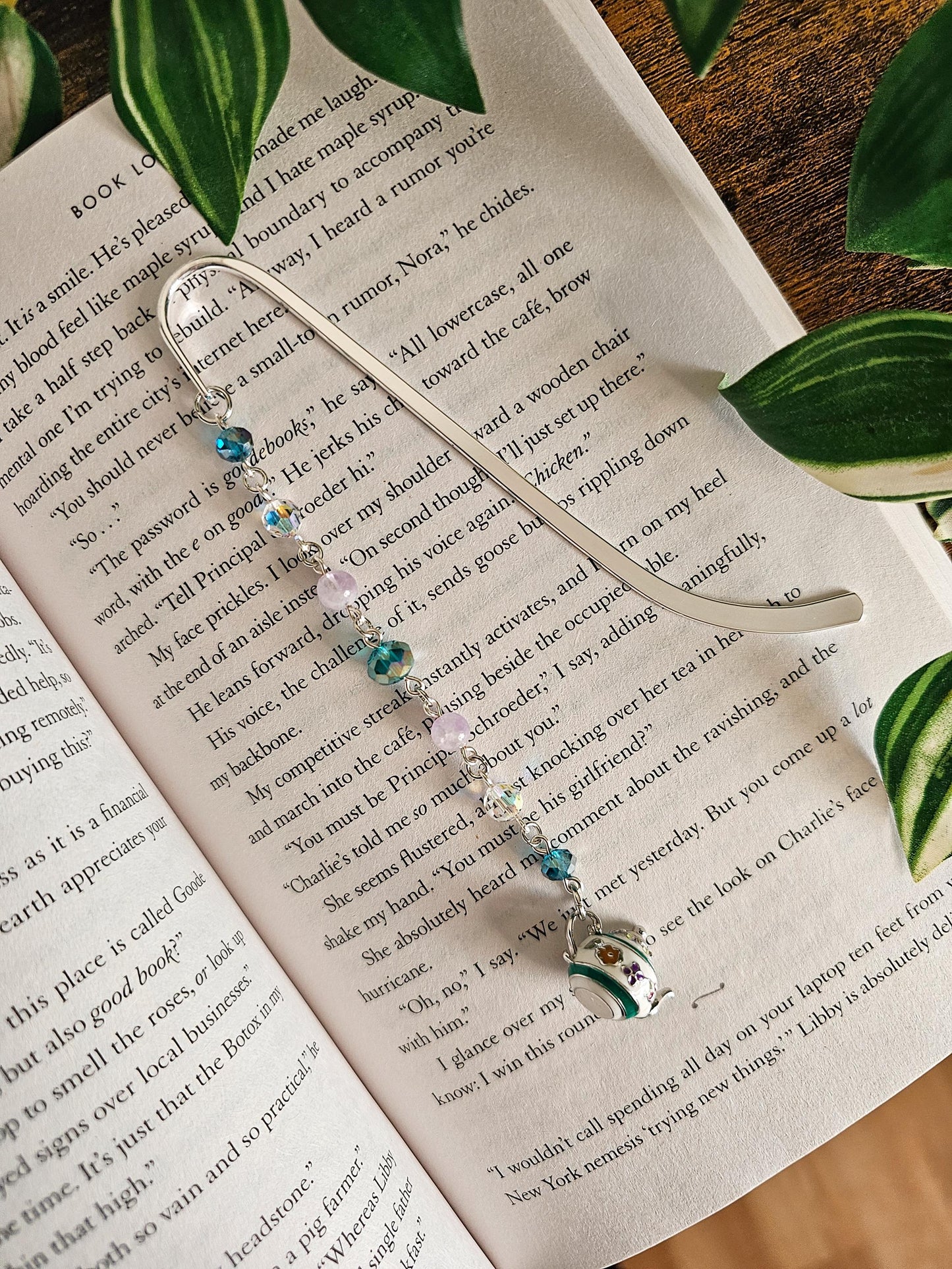 Steeped In Stories Charm Bookmark