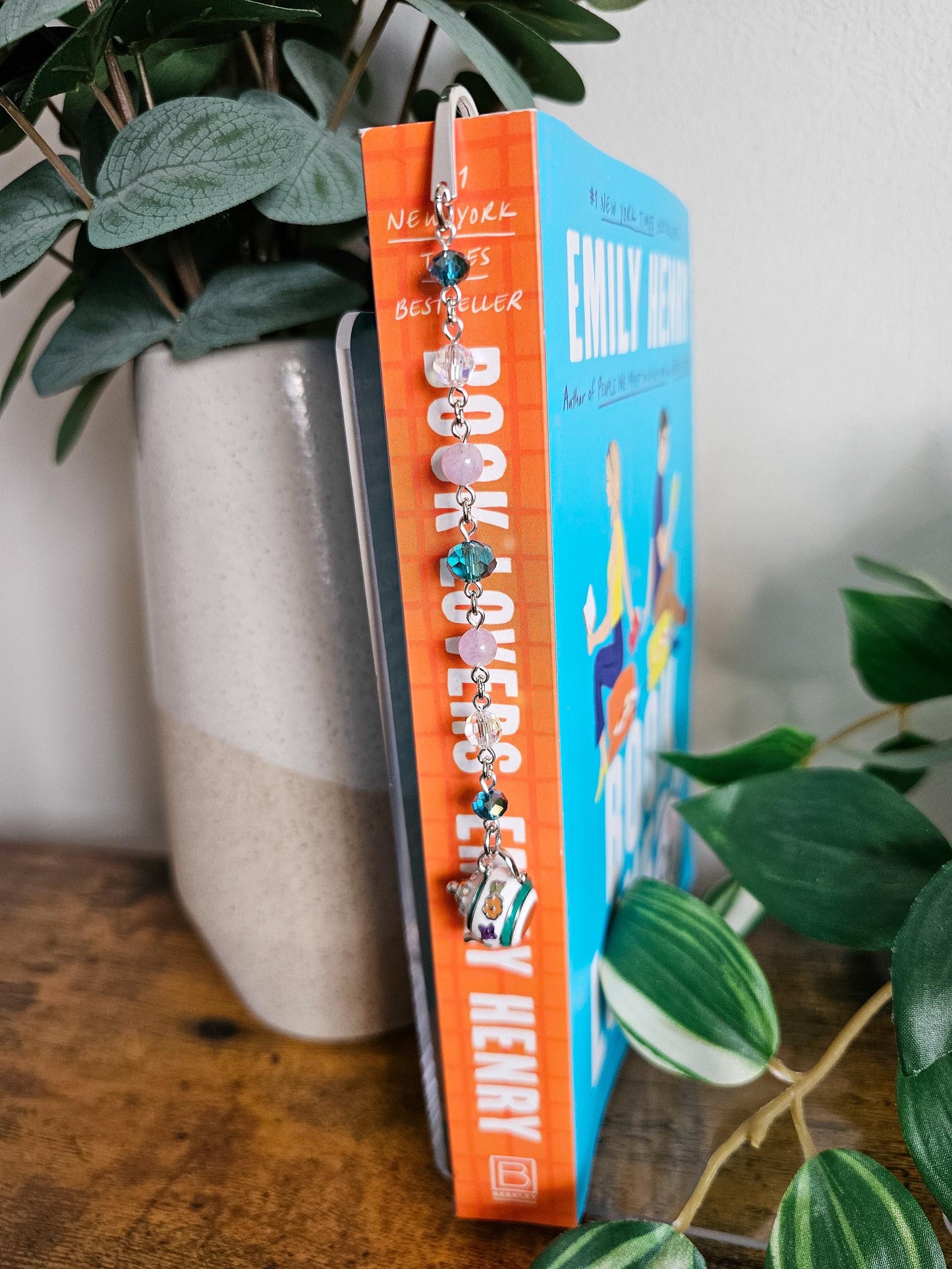 Steeped In Stories Charm Bookmark