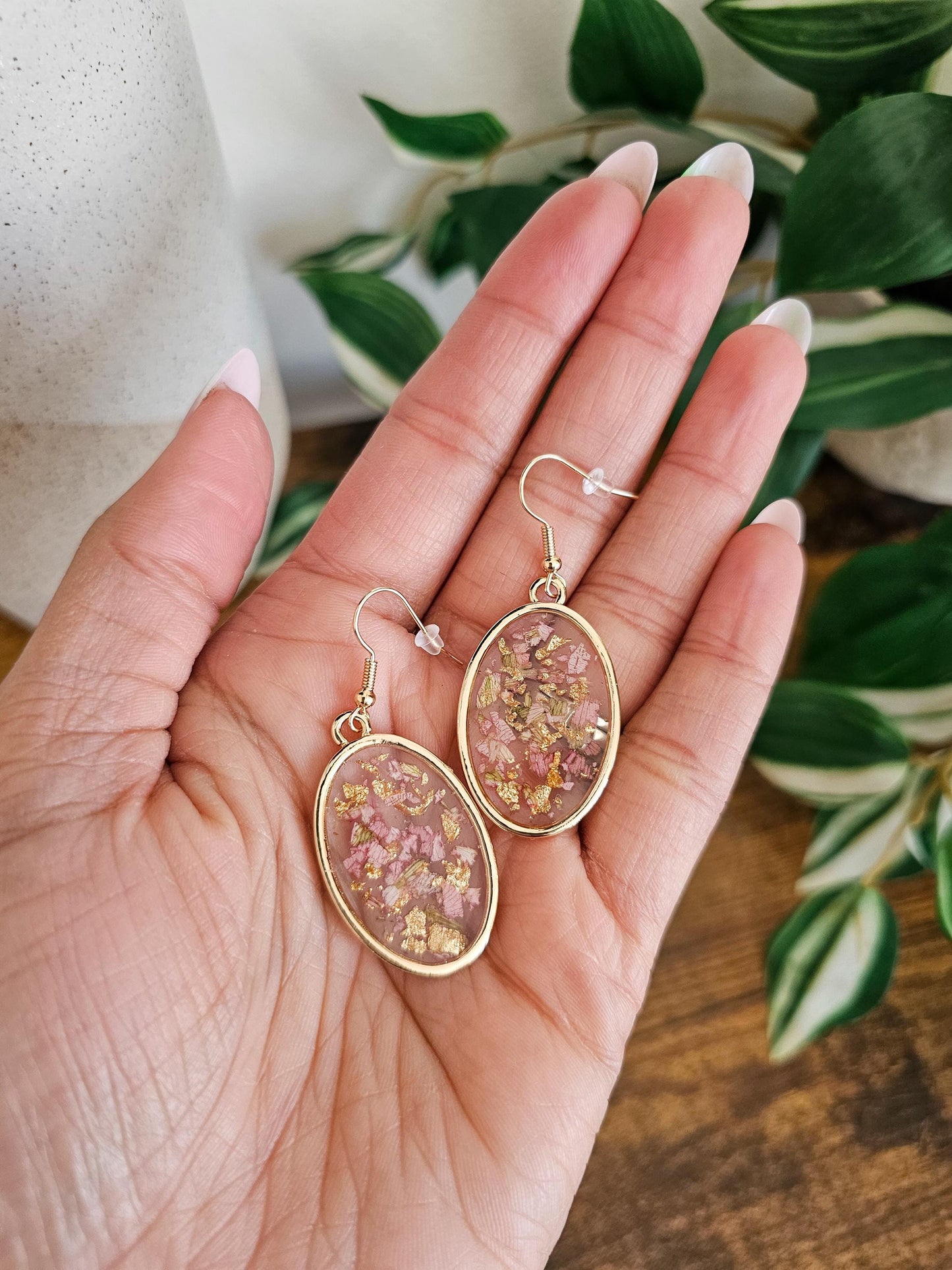 Francesca | Pressed Flower Resin Earrings