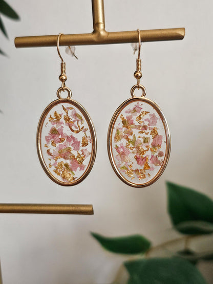 Francesca | Pressed Flower Resin Earrings