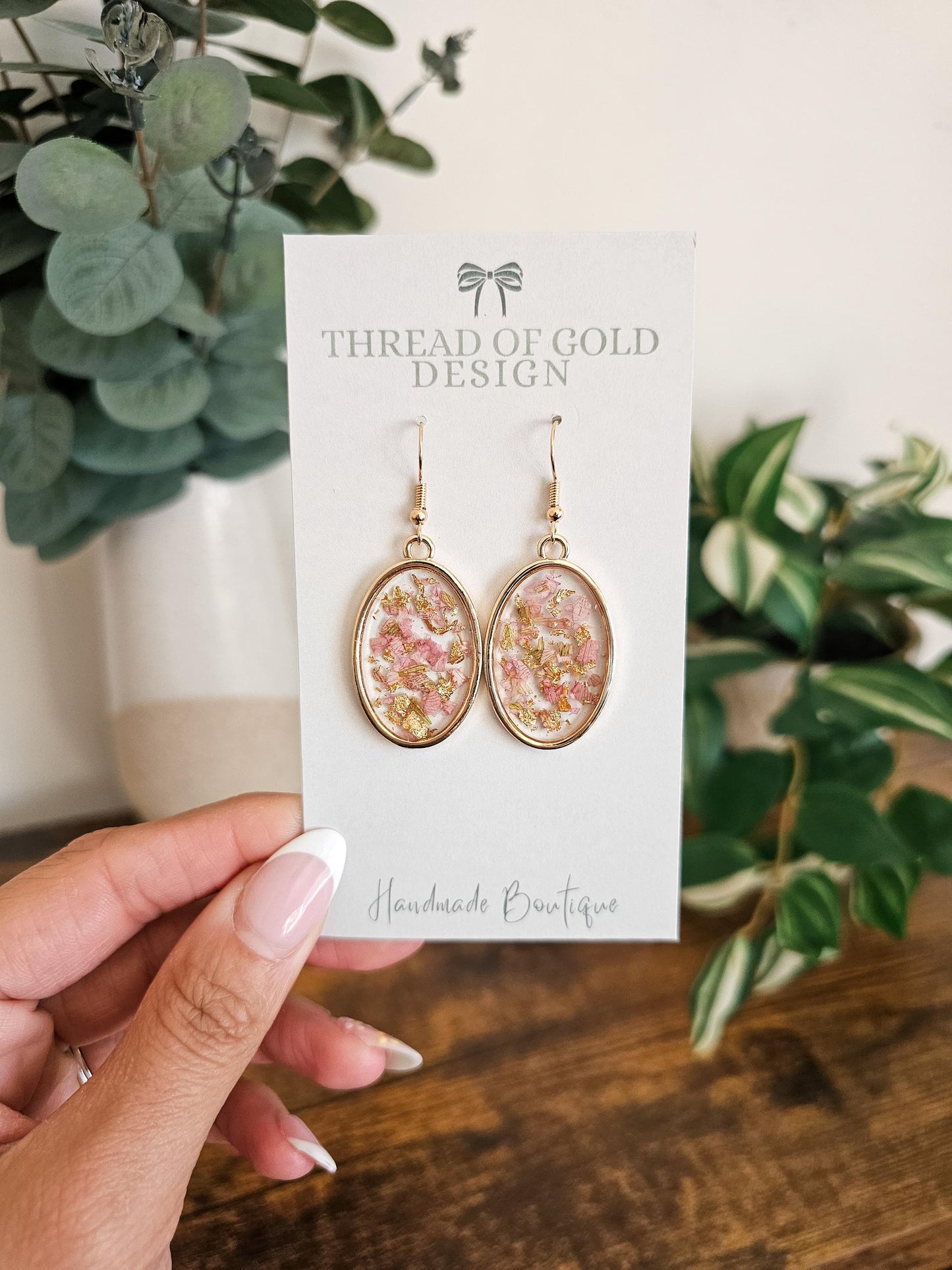 Francesca | Pressed Flower Resin Earrings