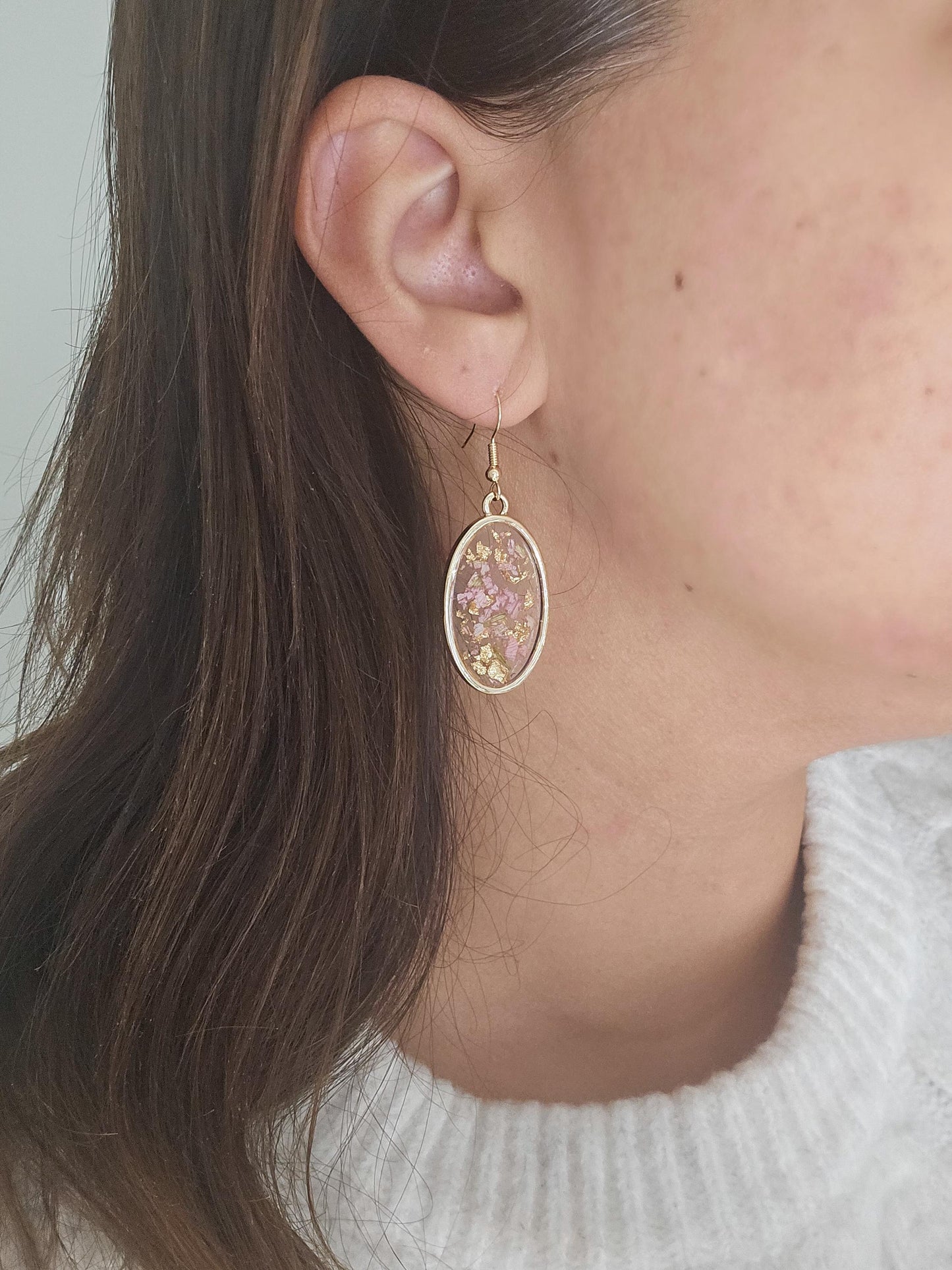 Francesca | Pressed Flower Resin Earrings