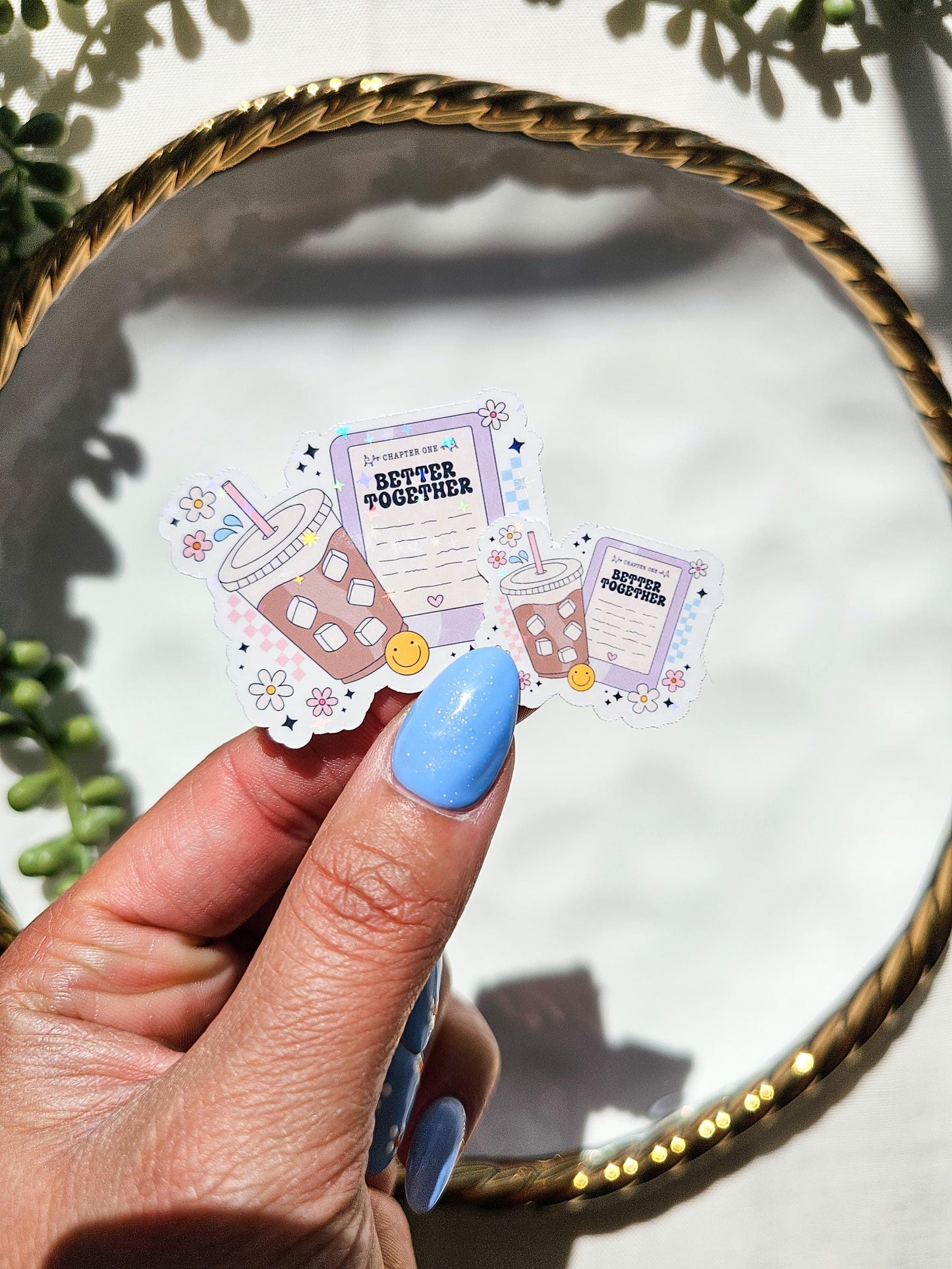 Better Together Kindle & Coffee Sticker