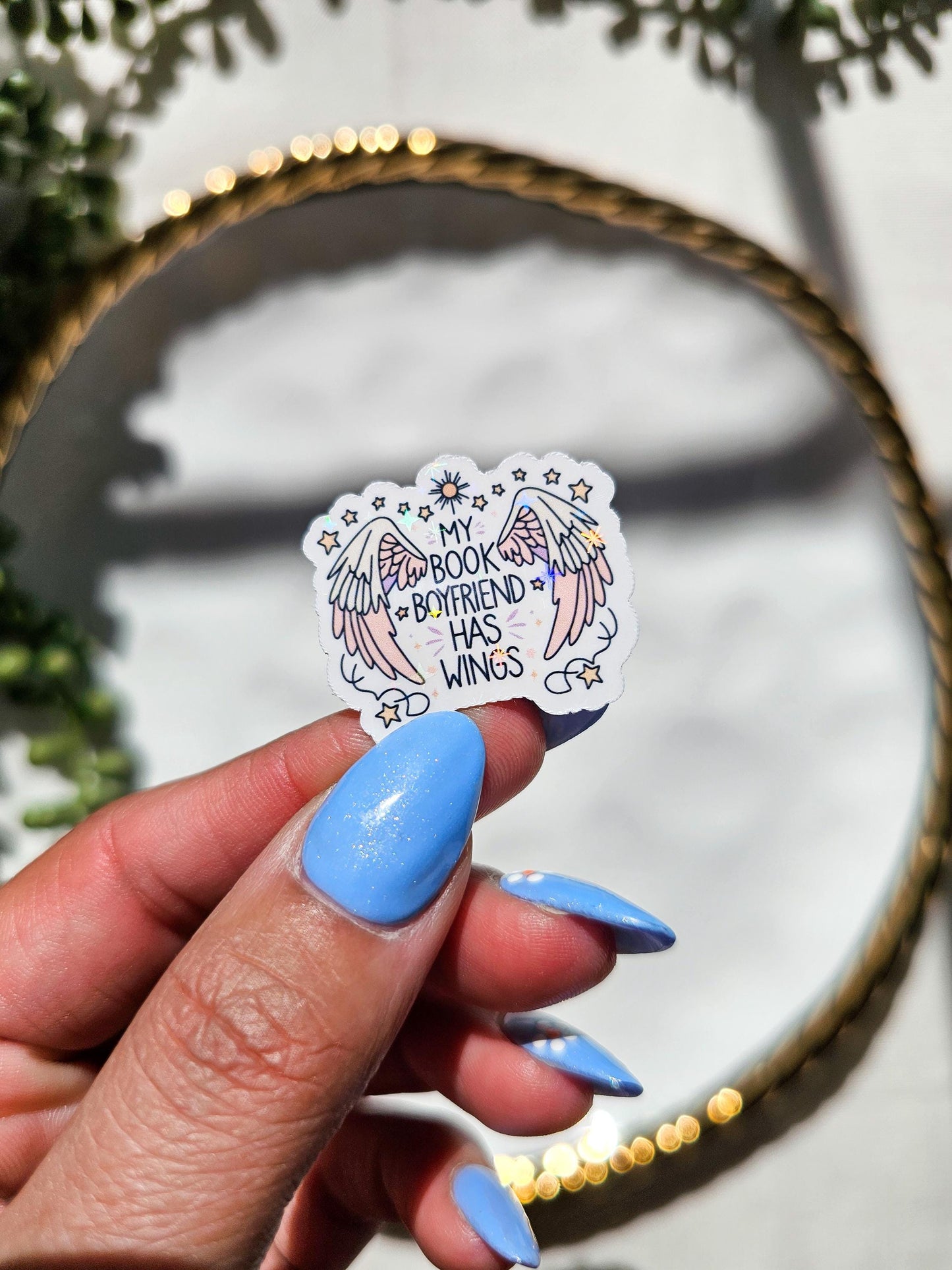 My Book Boyfriend Has Wings Sticker