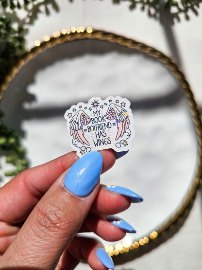 My Book Boyfriend Has Wings Sticker