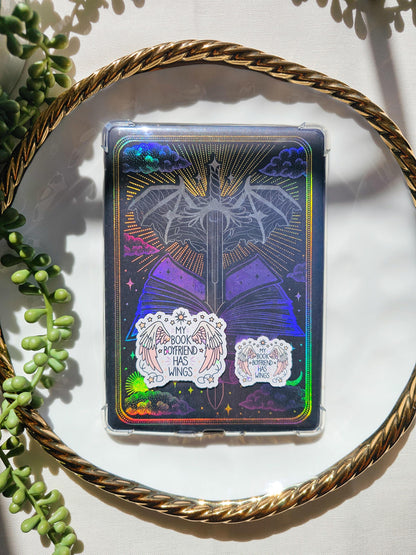 My Book Boyfriend Has Wings Sticker